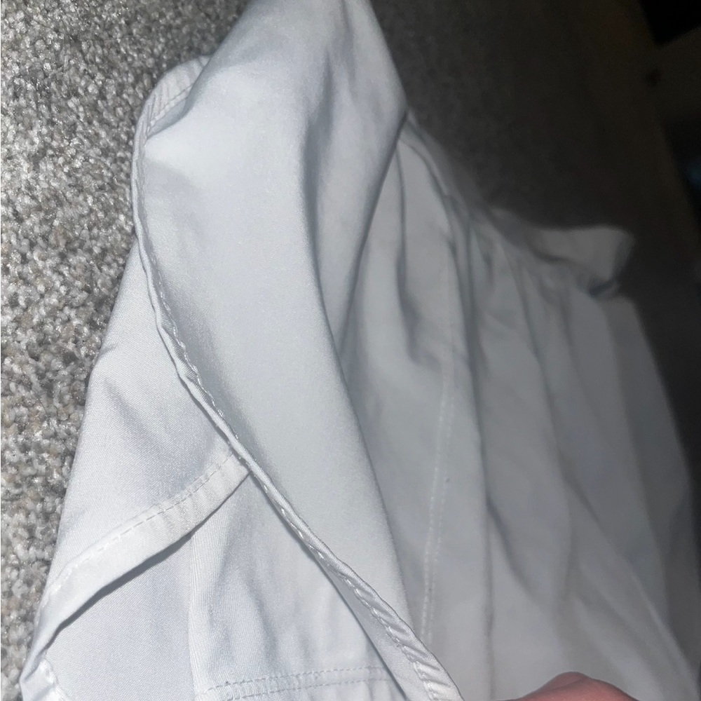 Women’s Breathable Solid Sports Shorts‎ with waistband Medium White